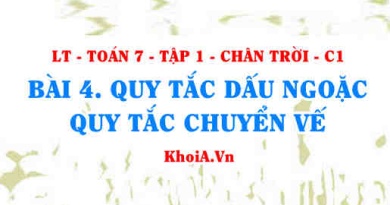 Quy tắc dấu ngoặc, quy tắc chuyển vế, thứ tự thực hiện các phép tính? Toán 7 bài 4 Chân trời Tập 1 c1